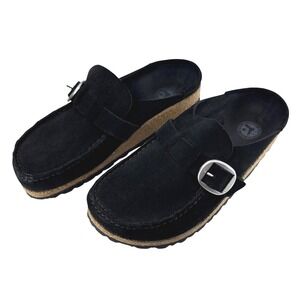 Birkenstock Buckley Clog Mules‎ Women Size 36 US 5 Black Suede Med/Narrow Width